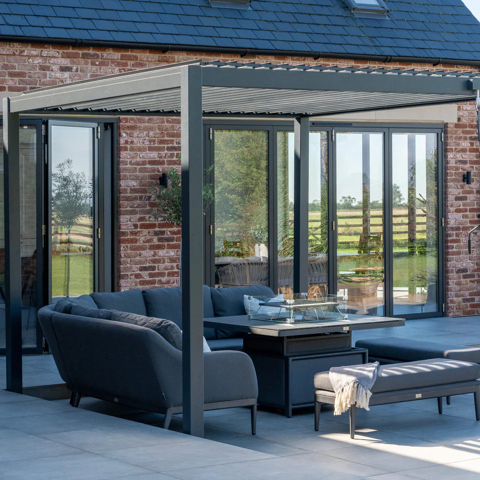 PergoSTET 3m x 4m Metal Rectangular Pergola in Grey